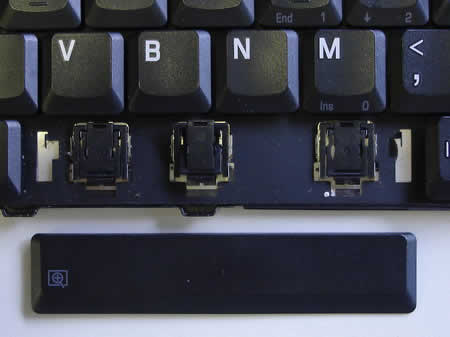 Space bar key fell off